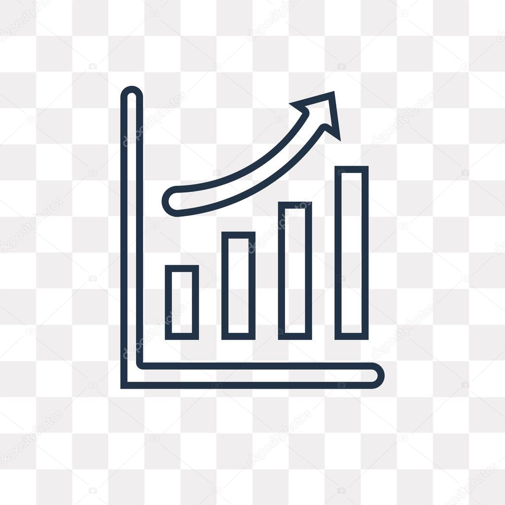 Growth vector outline icon isolated on transparent background, high quality linear Growth transparency concept can be used web and mobile