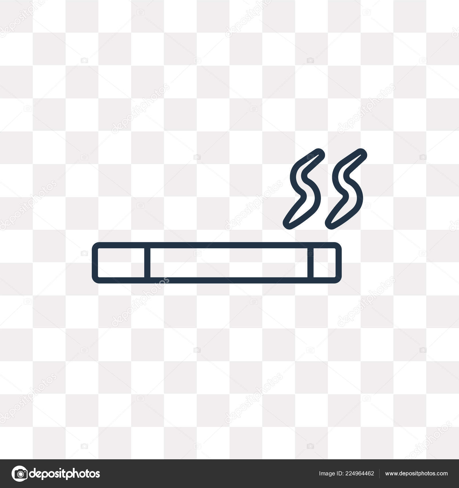 Cigarette Vector Outline Icon Isolated Transparent Background High Quality  Linear Stock Vector by ©MMvector 224964462