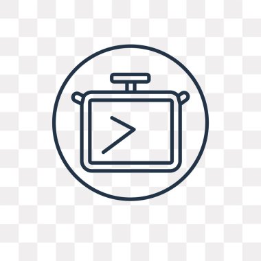 Chronometre vektör anahat simgesini şeffaf arka plan üzerinde yüksek kalitede doğrusal Chronometre saydamlık kavramı izole olabilir kullanılan web ve mobil