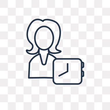 Saydam arka plan üzerinde yüksek kalitede doğrusal kişi saydamlık kavramı izole kişi vektör anahat simgesini kullandığınız web ve mobil olabilir