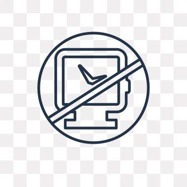 Alarm vektör anahat simgesini şeffaf arka plan üzerinde yüksek kalitede doğrusal Alarm saydamlık kavramı izole olabilir kullanılan web ve mobil