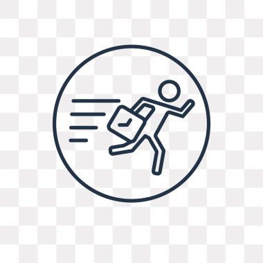 Rush vektör anahat simgesini şeffaf arka plan üzerinde yüksek kalitede doğrusal Rush saydamlık kavramı izole olabilir kullanılan web ve mobil