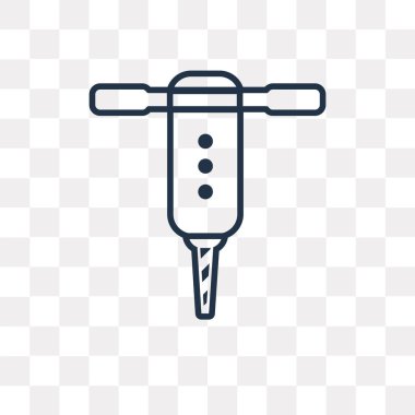 Matkap vektör anahat simgesini şeffaf arka plan üzerinde yüksek kalitede doğrusal matkap saydamlık kavramı izole olabilir kullanılan web ve mobil