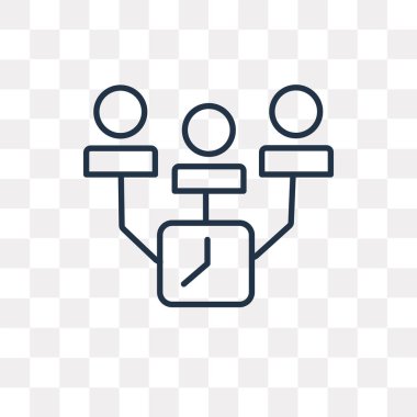 Çalışanlar üzerinde şeffaf arka plan izole anahat simgesini vektör, yüksek kalitede doğrusal çalışanlar saydamlık kavramı kullanılan web ve mobil olabilir