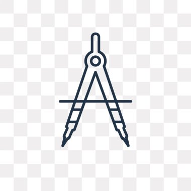 Açık pusula vektör anahat simgesini şeffaf arka plan üzerinde yüksek kalitede doğrusal açık pusula saydamlık kavramı izole olabilir kullanılan web ve mobil