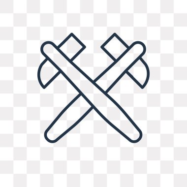 Çekiç vektör anahat simgesini şeffaf arka plan üzerinde yüksek kalitede doğrusal çekiç saydamlık kavramı izole olabilir kullanılan web ve mobil