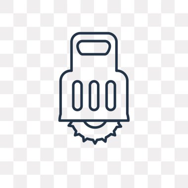 Saydam arka plan üzerinde yüksek kalitede doğrusal izole vektör anahat simgesini saydamlık kavramı kullanılan web ve mobil olabilir gördüm gördüm