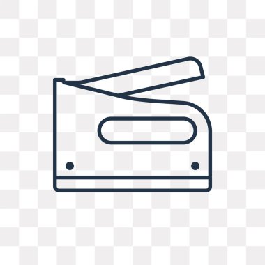 Zımba vektör anahat simgesini şeffaf arka plan üzerinde yüksek kalitede doğrusal zımba saydamlık kavramı izole olabilir kullanılan web ve mobil