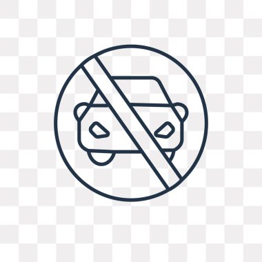 Saydam arka plan üzerinde yüksek kaliteli hiçbir Park saydamlık kavramı kullanılan web ve mobil olabilir doğrusal izole hiçbir Park vektör anahat simgesini