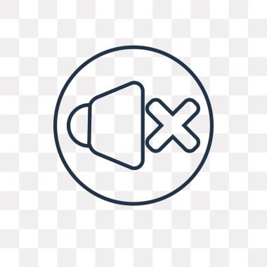 Saydam arka plan üzerinde yüksek kaliteli ses saydamlık kavramı yok olabilir kullanılan web ve mobil doğrusal izole hiçbir ses vektör anahat simgesini