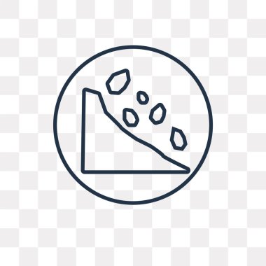 Sabit kayalar üzerinde şeffaf arka plan izole anahat simgesini vektör, yüksek kalitede doğrusal sabit kayalar saydamlık kavramı kullanılan web ve mobil olabilir