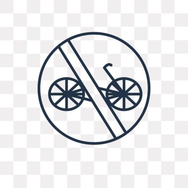Saydam arka plan üzerinde yüksek kaliteli hiçbir Bisiklet saydamlık kavramı kullanılan web ve mobil olabilir doğrusal izole hiçbir Bisiklet vektör anahat simgesini