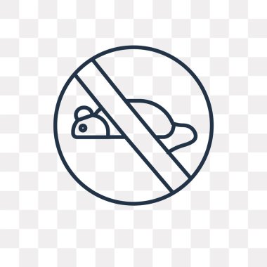 Hiçbir kemirgen anahat simgesini şeffaf arka plan üzerinde yüksek kaliteli hiçbir kemirgen saydamlık kavramı kullanılan web ve mobil olabilir doğrusal izole vektör