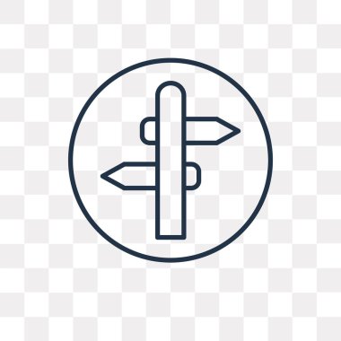 Kavşak üzerinde şeffaf arka plan izole anahat simgesini vektör, yüksek kalitede doğrusal Crossroads saydamlık kavramı kullanılan web ve mobil olabilir