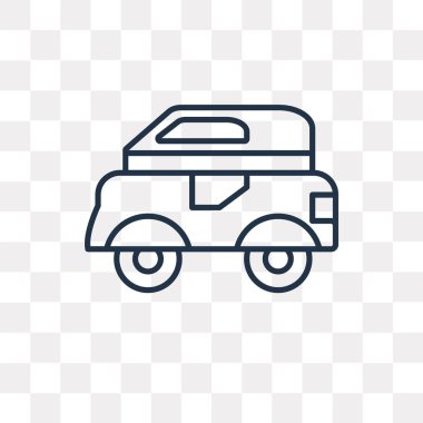 Tuk tuk vektör anahat simgesini şeffaf arka plan üzerinde yüksek kalitede doğrusal Tuk tuk saydamlık kavramı izole olabilir kullanılan web ve mobil