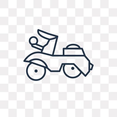 Motosiklet vektör anahat simgesini şeffaf arka plan üzerinde yüksek kalitede doğrusal motosiklet saydamlık kavramı izole olabilir kullanılan web ve mobil