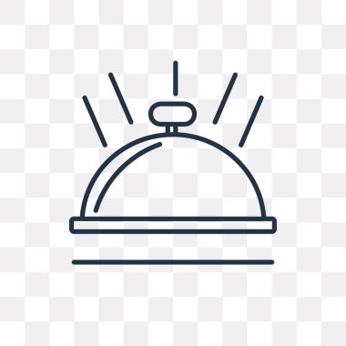 Otel zil vektör anahat simgesini şeffaf arka plan üzerinde yüksek kalitede doğrusal otel bell saydamlık kavramı izole olabilir kullanılan web ve mobil