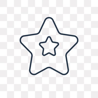 Deniz yıldızı anahat simgesini şeffaf arka plan üzerinde izole vektör, yüksek kalitede doğrusal denizyıldızı saydamlık kavramı kullanılan web ve mobil olabilir