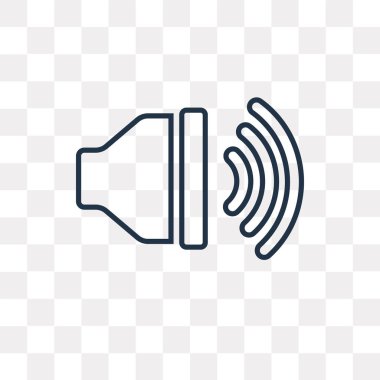 Yüksek birim vektör anahat simgesini şeffaf arka plan üzerinde yüksek kalitede doğrusal yüksek hacimli saydamlık kavramı izole olabilir kullanılan web ve mobil