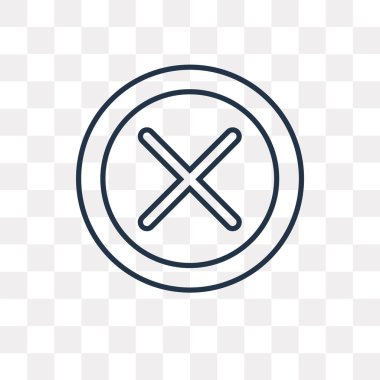 Boş vektör anahat simgesini şeffaf arka plan üzerinde yüksek kalitede doğrusal boş saydamlık kavramı izole olabilir kullanılan web ve mobil