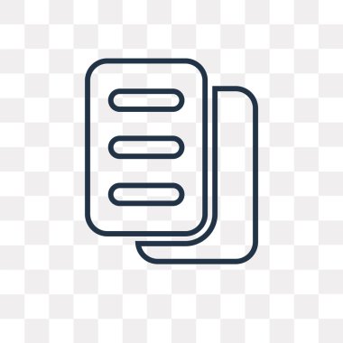 Saydam arka plan üzerinde yüksek kalitede doğrusal kopya saydamlık kavramı izole kopya vektör anahat simgesini kullandığınız web ve mobil olabilir