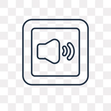 Orta ses vektör anahat simgesini şeffaf arka plan üzerinde yüksek kalite doğrusal orta cilt şeffaflık anlayışı izole olabilir kullanılan web ve mobil