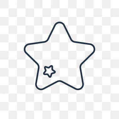 Favori vektör anahat simgesini şeffaf arka plan üzerinde yüksek kalitede doğrusal favori saydamlık kavramı izole olabilir kullanılan web ve mobil