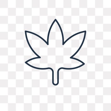 Esrar vektör anahat simgesini şeffaf arka plan üzerinde yüksek kalitede doğrusal esrar saydamlık kavramı izole olabilir kullanılan web ve mobil