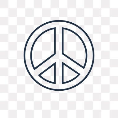Pasifizm vektör anahat simgesini şeffaf arka plan üzerinde yüksek kalitede doğrusal pasifizm saydamlık kavramı izole olabilir kullanılan web ve mobil