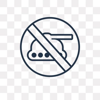 Pasifizm vektör anahat simgesini şeffaf arka plan üzerinde yüksek kalitede doğrusal pasifizm saydamlık kavramı izole olabilir kullanılan web ve mobil