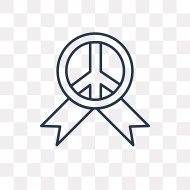 Madalya vektör anahat simgesini şeffaf arka plan üzerinde yüksek kalitede doğrusal madalya saydamlık kavramı izole olabilir kullanılan web ve mobil