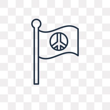 Barış vektör anahat simgesini şeffaf arka plan üzerinde yüksek kalitede doğrusal barış saydamlık kavramı izole olabilir kullanılan web ve mobil