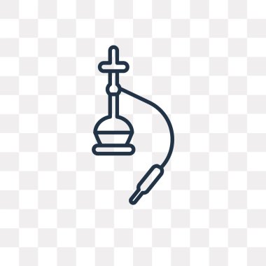 Nargile vektör anahat simgesini şeffaf arka plan üzerinde yüksek kalitede doğrusal nargile saydamlık kavramı izole olabilir kullanılan web ve mobil