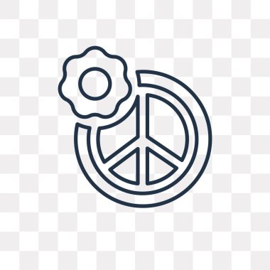 Barış vektör anahat simgesini şeffaf arka plan üzerinde yüksek kalitede doğrusal barış saydamlık kavramı izole olabilir kullanılan web ve mobil