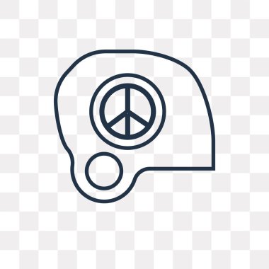 Kask vektör anahat simgesini şeffaf arka plan üzerinde yüksek kalitede doğrusal kask saydamlık kavramı izole olabilir kullanılan web ve mobil