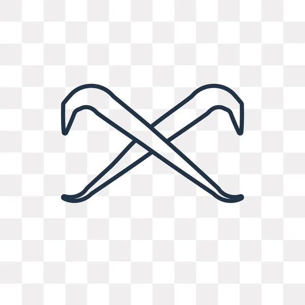 Иконка Вектора Crowbar Контур Изолированы Прозрачном Фоне Высокое Качество Линейной — стоковый вектор