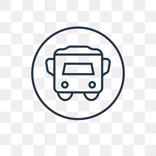 Bushaltestelle Vektor Umrisssymbol Isoliert Auf Transparentem Hintergrund Qualitativ Hochwertige Lineare — Stockvektor