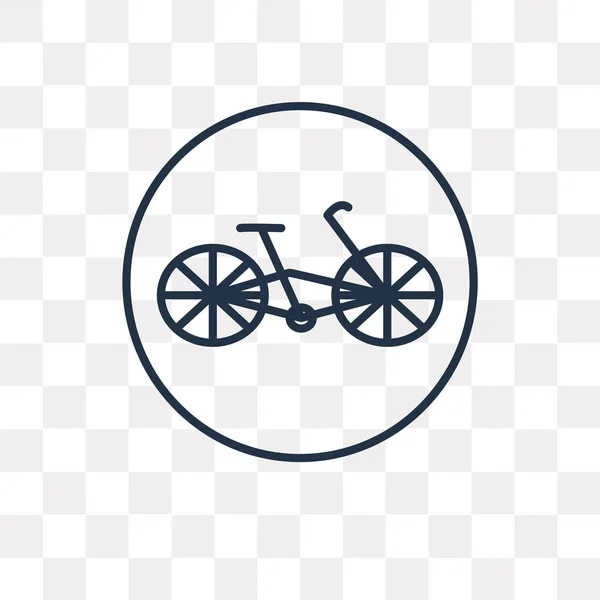 Ícone Contorno Vetor Bicicleta Isolado Fundo Transparente Conceito Transparência Bicicleta — Vetor de Stock