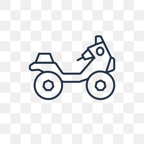 Icono Del Contorno Del Vector Motocicleta Aislado Sobre Fondo Transparente — Archivo Imágenes Vectoriales