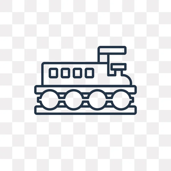 Icono Del Contorno Del Vector Del Tren Aislado Sobre Fondo — Vector de stock