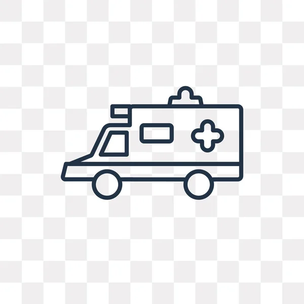 Icona Del Profilo Del Vettore Ambulanza Isolata Sfondo Trasparente Concetto — Vettoriale Stock