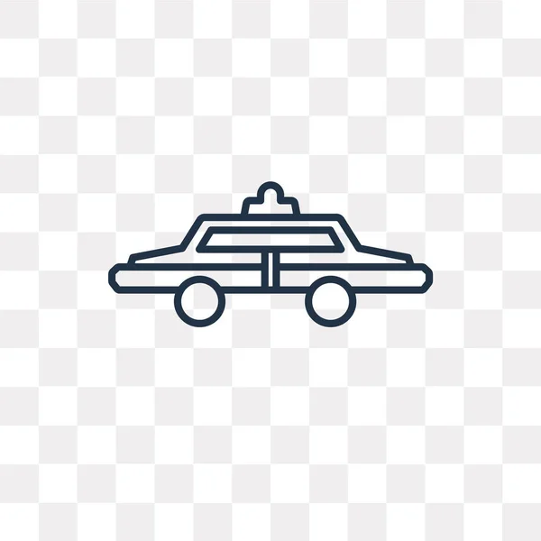Векторный Значок Полицейского Автомобиля Очертания Изолированы Прозрачном Фоне Высокое Качество — стоковый вектор