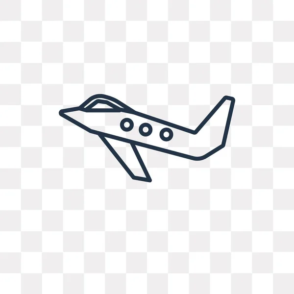 Icono Del Contorno Del Avión Del Ejército Aislado Sobre Fondo — Vector de stock