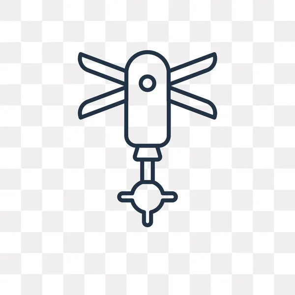 Icona Del Profilo Vettoriale Dell Elicottero Isolata Sfondo Trasparente Concetto — Vettoriale Stock