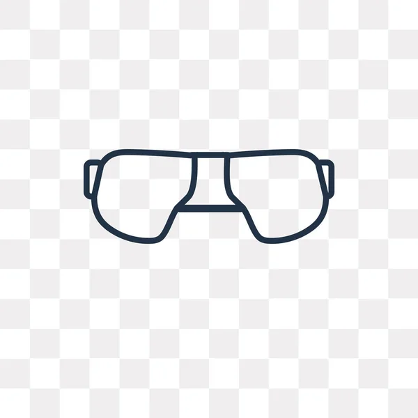 Sluneční Brýle Vektorové Ikonu Obrysu Izolované Průhledné Pozadí Vysoce Kvalitní — Stockový vektor