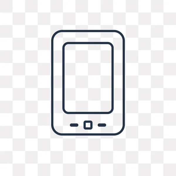 Tablet Vetor Contorno Ícone Isolado Fundo Transparente Conceito Transparência Tablet —  Vetores de Stock