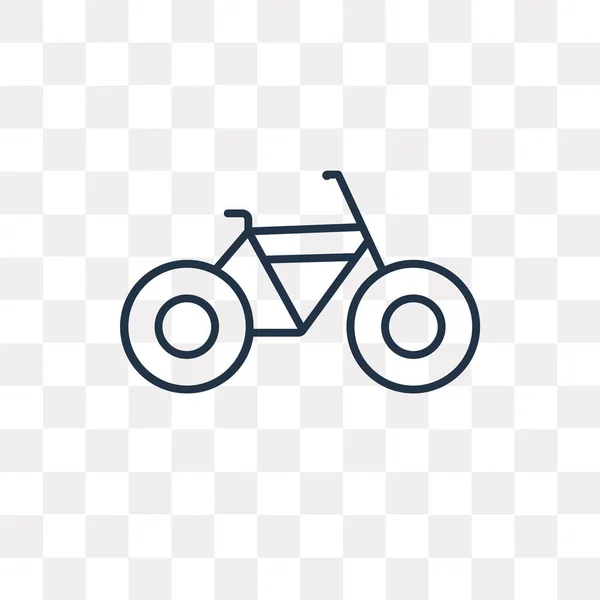 Fahrrad Vektor Umriss Symbol Isoliert Auf Transparentem Hintergrund Hochwertiges Lineares — Stockvektor