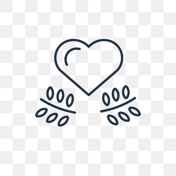 Charity Vektor Outline Icon Isoliert Auf Transparentem Hintergrund Qualitativ Hochwertige — Stockvektor