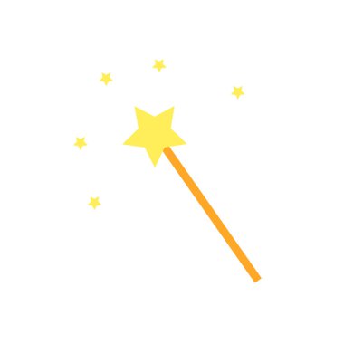 Web ve mobil uygulaması tasarımı, Magic logo kavramı için beyaz arka plan üzerinde izole sihirli simge vektör