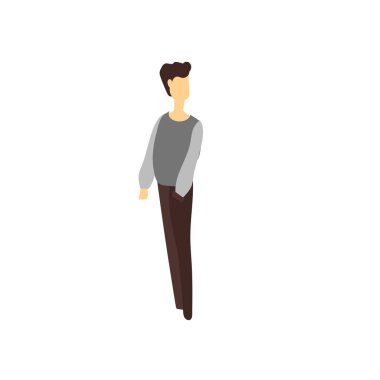 Web ve mobil uygulaması tasarımı, vektör logo kavramı adam ayakta beyaz arka plan üzerinde izole ayakta adam vektör vektör